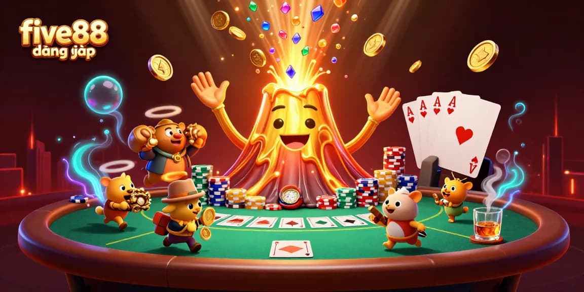Activate five88 đăng nhập by exploring the thrilling casino scene filled with treasure and excitement.