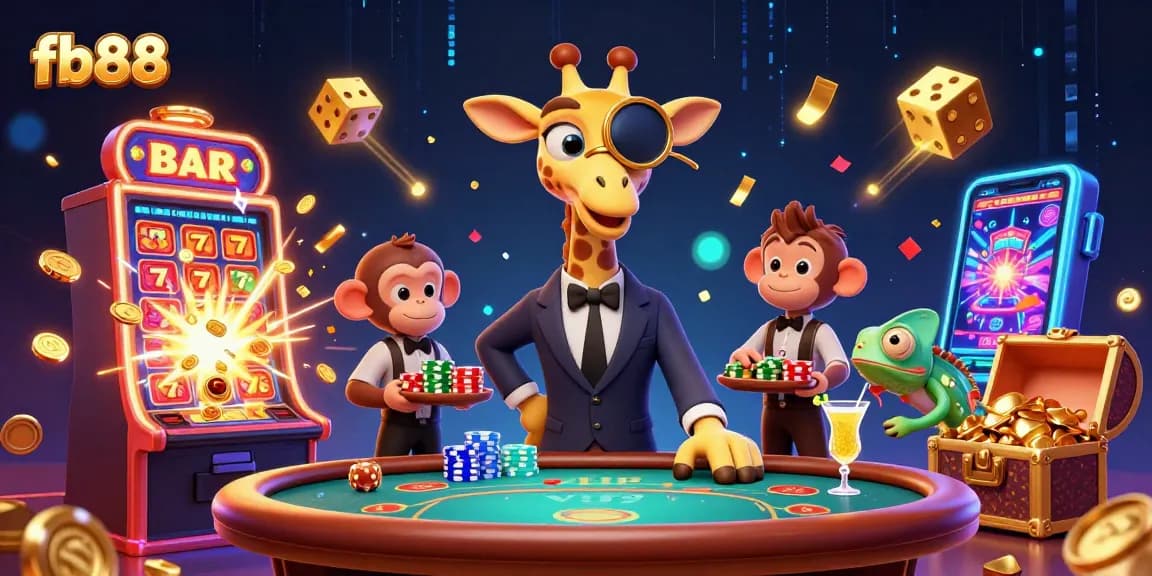 Experience exhilarating gaming at fb88 with vibrant characters and dynamic casino elements in a lively atmosphere.