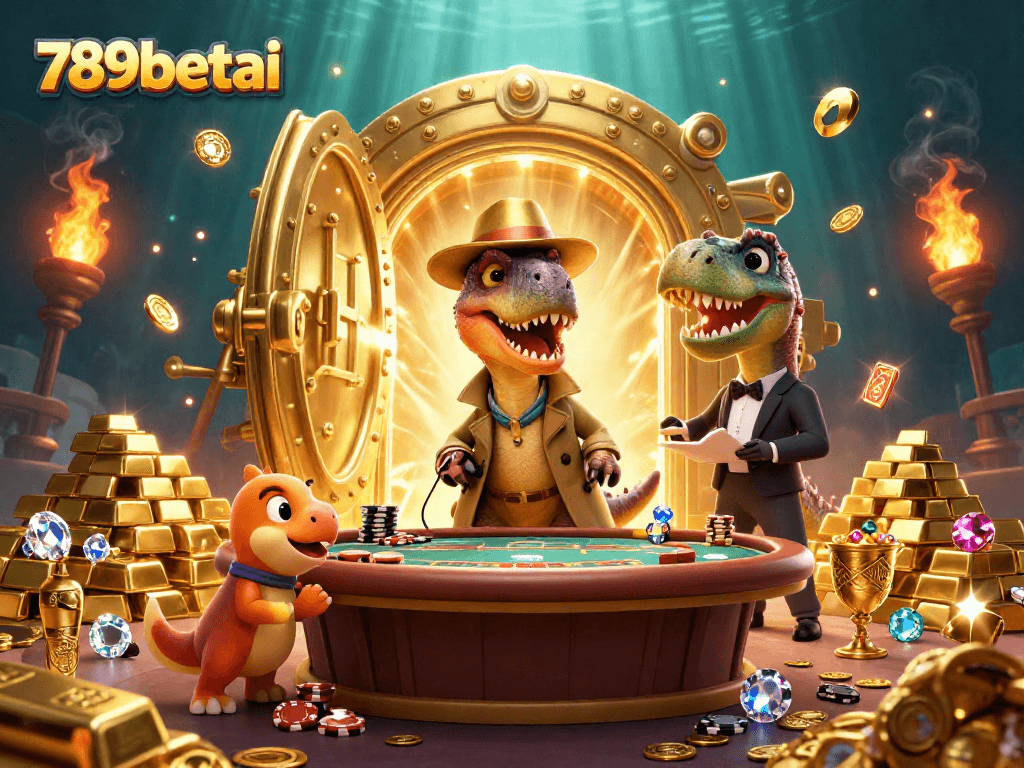 Watch the velociraptor card counter using clever tactics at 789betai's blackjack table.