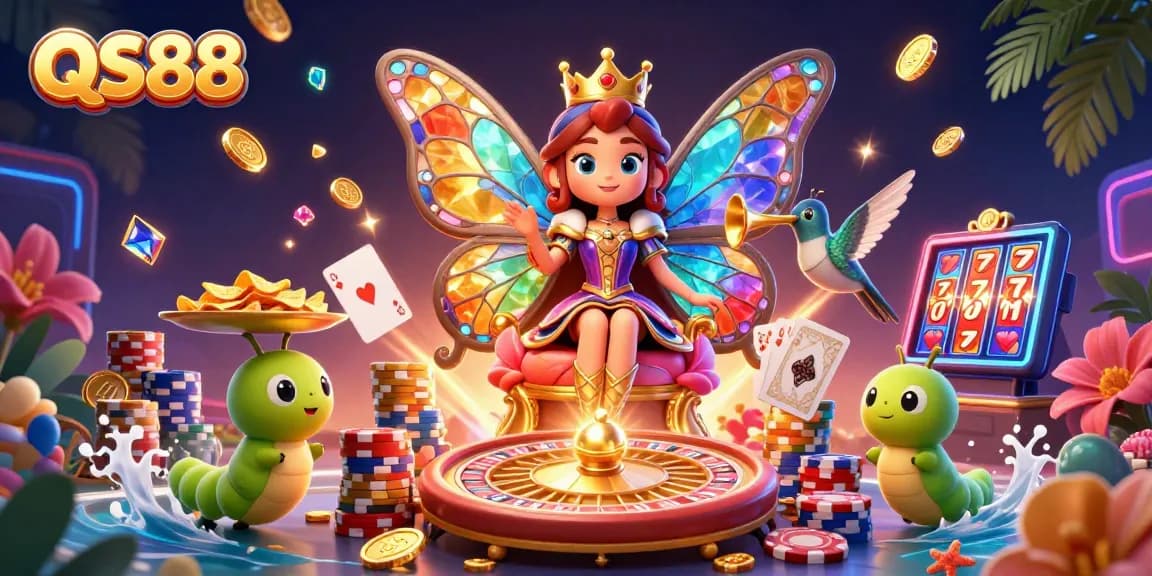 Experience thrilling gameplay at QS88 with vibrant 3D casino visuals showcasing enchanting characters and dynamic elements.