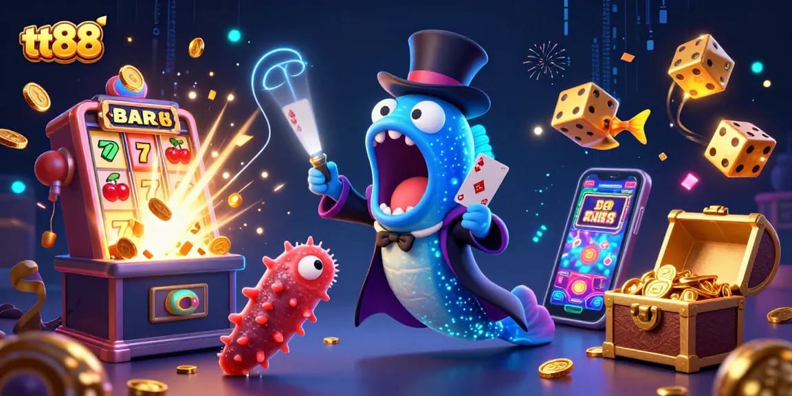 Experience the magic of tt88 with a vibrant underwater casino adventure featuring captivating characters and exciting gaming elements.