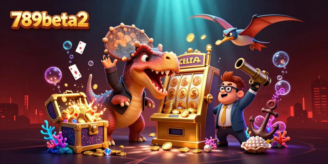 Experience the thrill of 789beta2 as a pachycephalosaurus wins big at the slots with golden coins raining down.