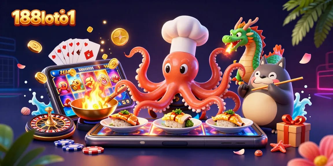 Experience thrilling gameplay at 188loto1 with vibrant casino characters in a dynamic gaming scenario.