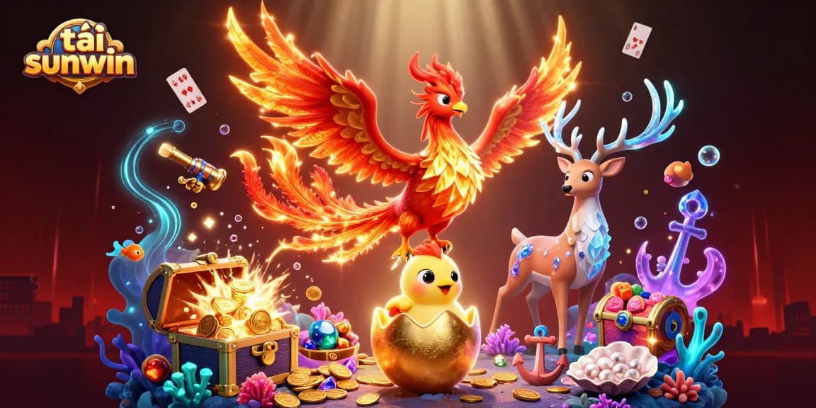 Play to win with tải sunwin in this vibrant 3D casino scene filled with dynamic elements.