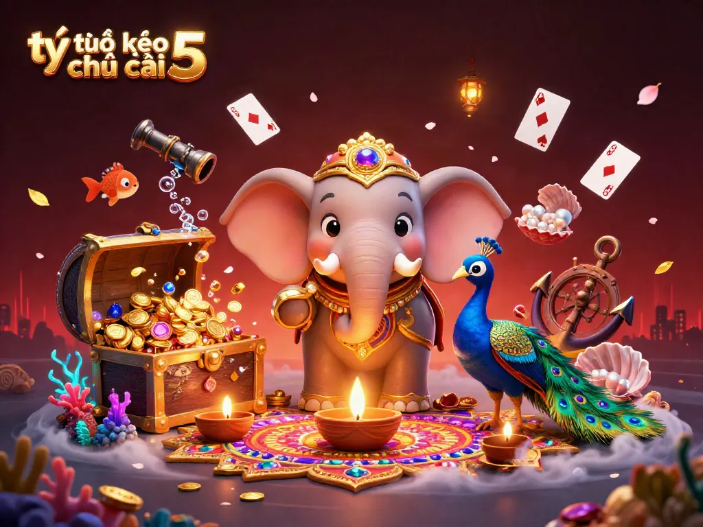 Watch the lively 3D illustration of tỷ lệ kèo nhà cái 5 themed around gambling with vibrant characters and rich details.