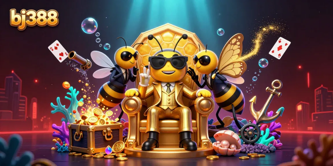 Engage with bj388's thrilling casino adventure featuring a vibrant bumblebee mob boss.