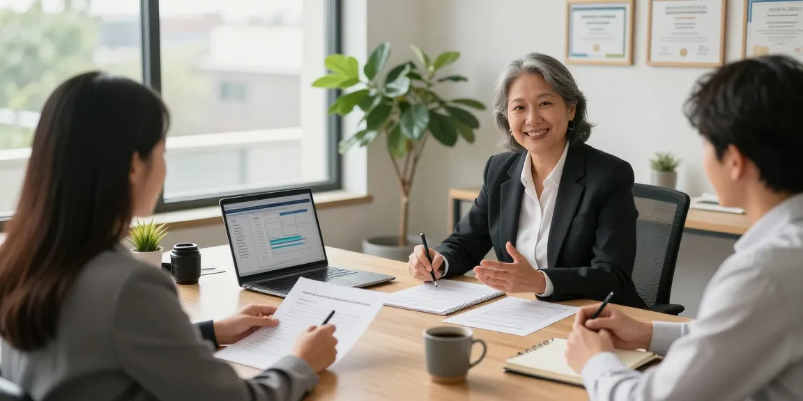Financial advisor Norfolk VA consulting clients in a professional office setting.