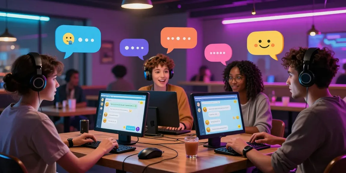 Dynamic NSFW AI chat scene showcasing engaging digital interactions with colorful avatars.