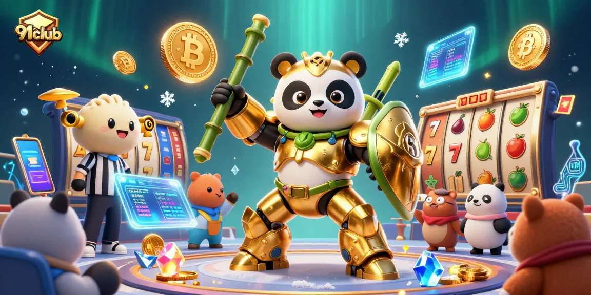 Experience thrilling slots and games at 91club with vibrant casino elements and engaging characters.