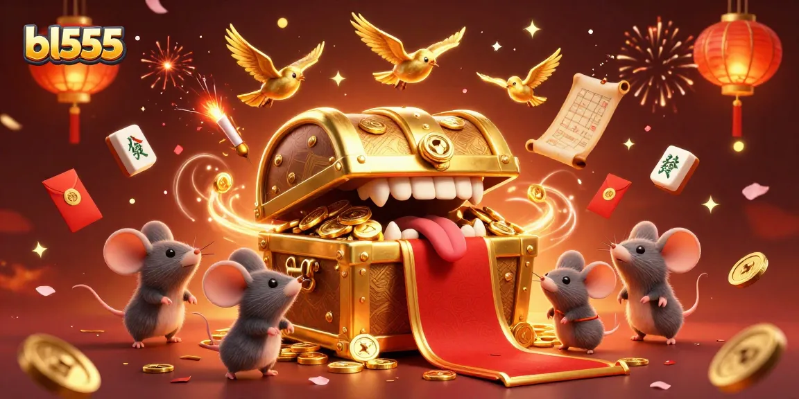 Experience glorious wins at bl555 with a dazzling 3D casino illustration full of excitement and treasure.