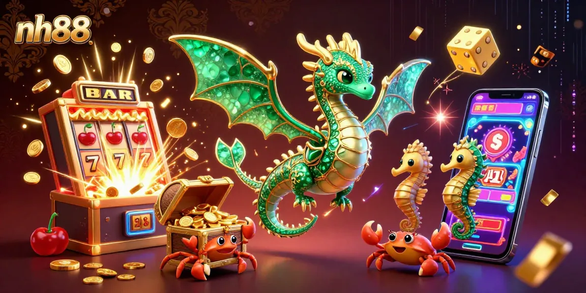 Experience thrilling jackpots and exciting gameplay at nh88, with vibrant casino elements and rich illustrations.
