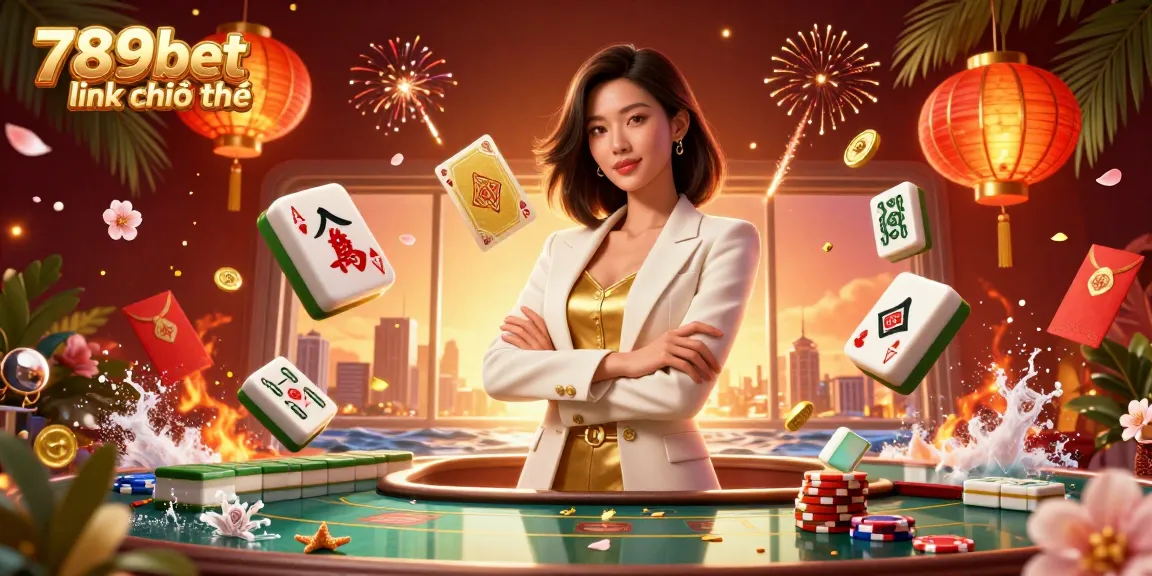 Experience the vibrant world of 789bet link chính thức with this dynamic 3D illustration showcasing gambling elements and elegance.